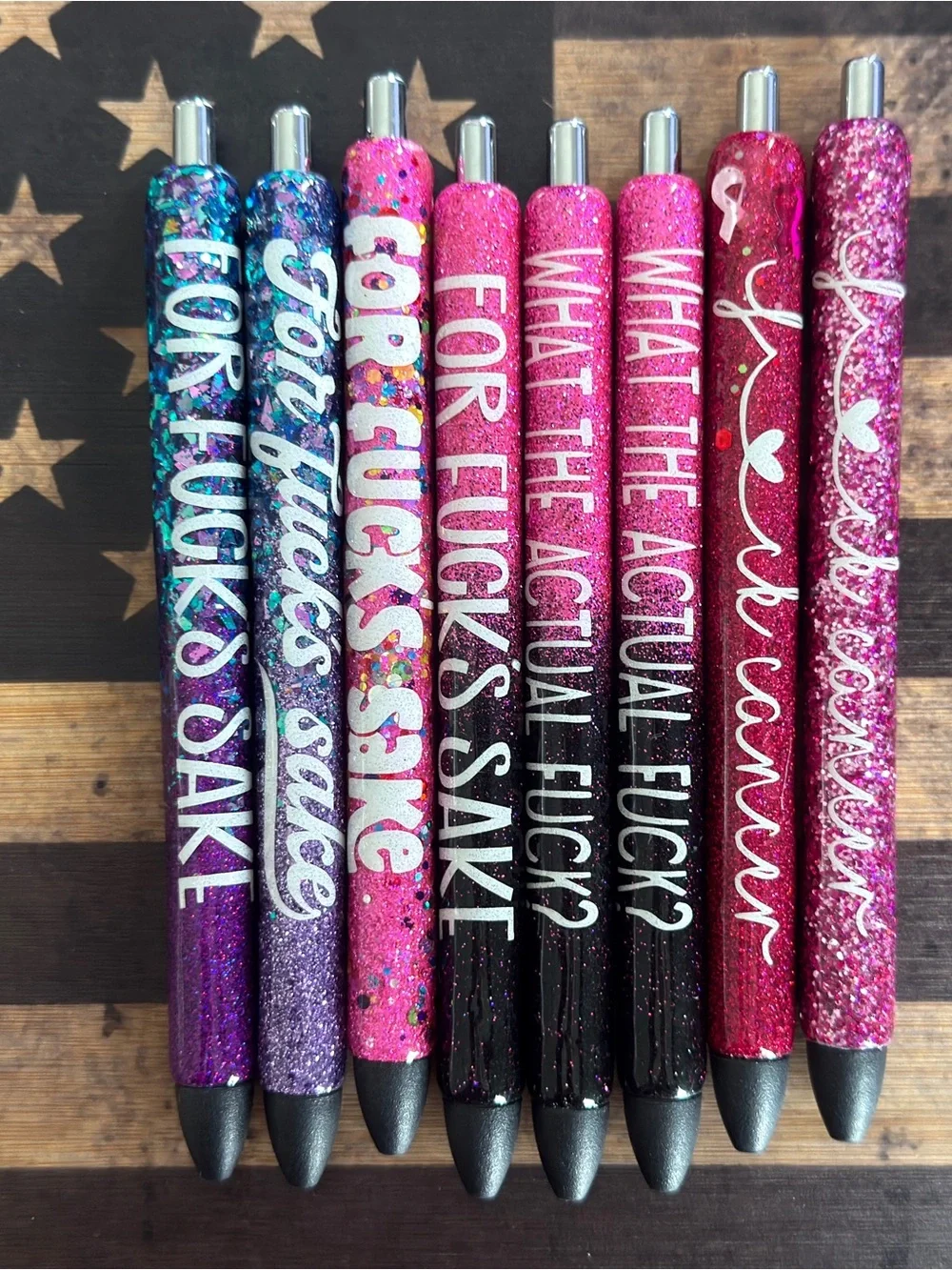 Snarky Fuckery Glitter Pens - custom - personalized - fun gifts